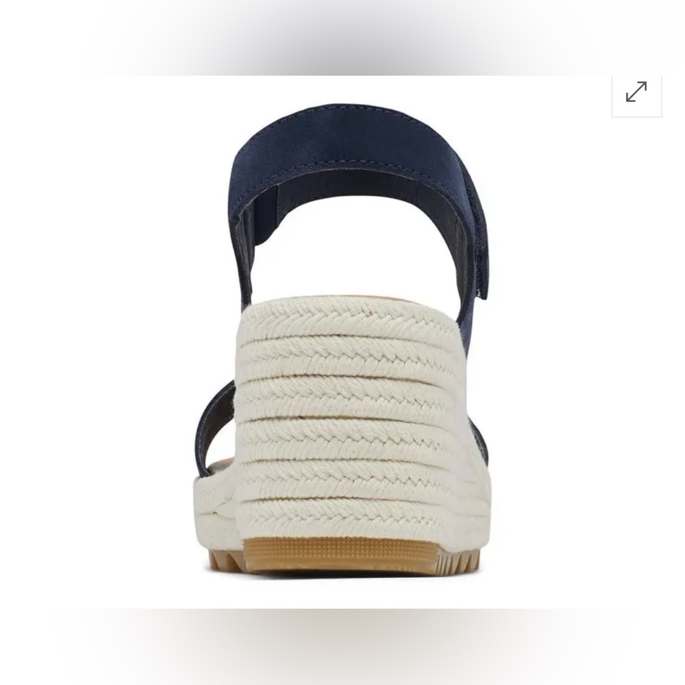 Sorel Navy Espadrille Wedge Sandals - Picture 3 of 4